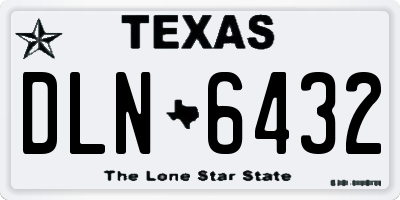 TX license plate DLN6432
