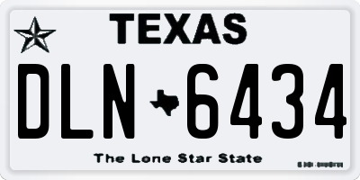 TX license plate DLN6434
