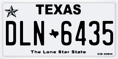 TX license plate DLN6435