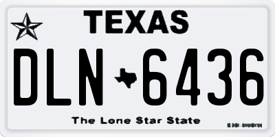 TX license plate DLN6436