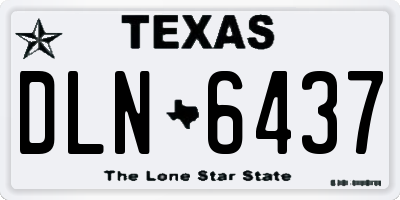 TX license plate DLN6437