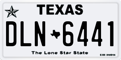 TX license plate DLN6441