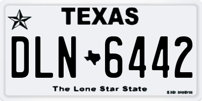 TX license plate DLN6442