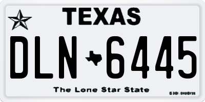 TX license plate DLN6445