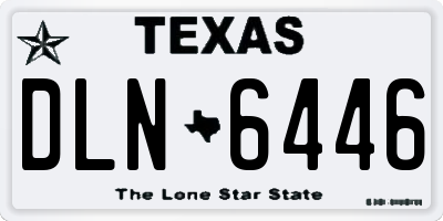 TX license plate DLN6446