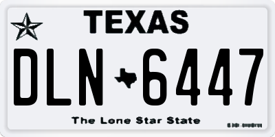 TX license plate DLN6447