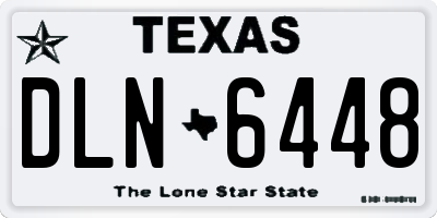 TX license plate DLN6448