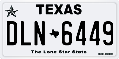 TX license plate DLN6449