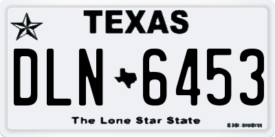 TX license plate DLN6453