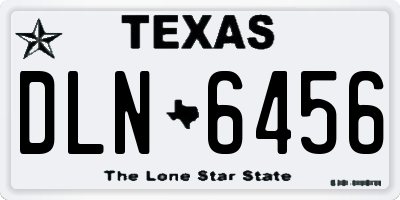 TX license plate DLN6456