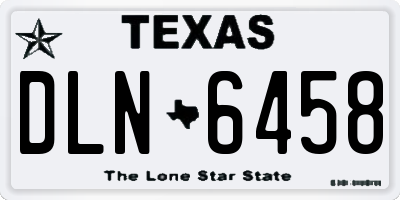 TX license plate DLN6458