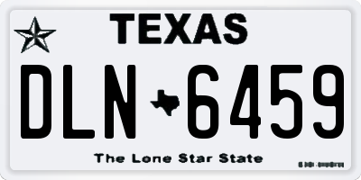 TX license plate DLN6459