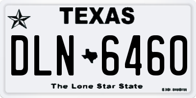 TX license plate DLN6460