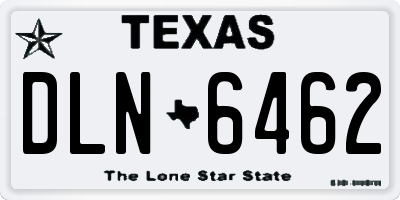 TX license plate DLN6462