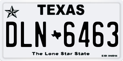 TX license plate DLN6463