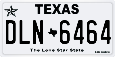 TX license plate DLN6464