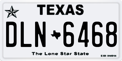TX license plate DLN6468