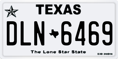 TX license plate DLN6469