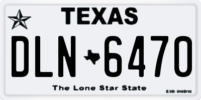 TX license plate DLN6470
