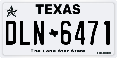 TX license plate DLN6471