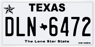 TX license plate DLN6472