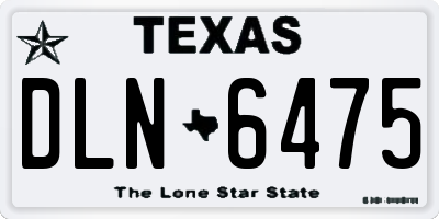 TX license plate DLN6475