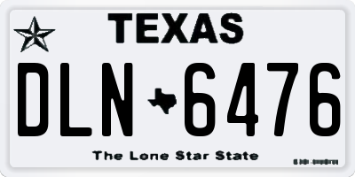 TX license plate DLN6476