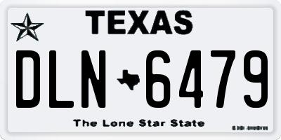 TX license plate DLN6479