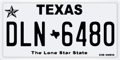 TX license plate DLN6480