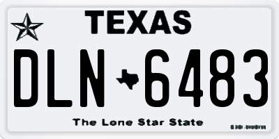 TX license plate DLN6483