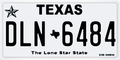 TX license plate DLN6484