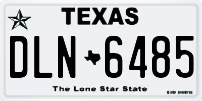 TX license plate DLN6485