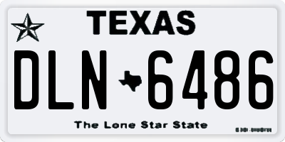 TX license plate DLN6486