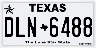 TX license plate DLN6488