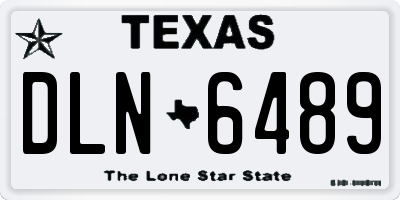 TX license plate DLN6489