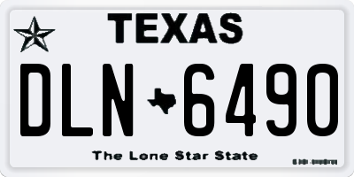 TX license plate DLN6490
