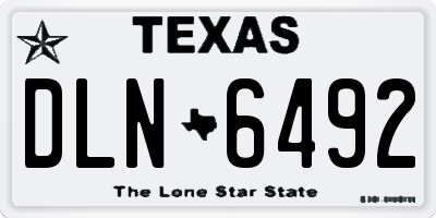 TX license plate DLN6492