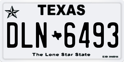 TX license plate DLN6493