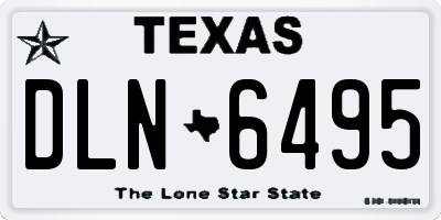 TX license plate DLN6495