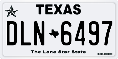 TX license plate DLN6497