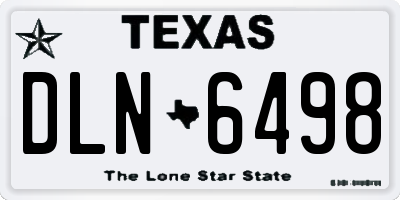 TX license plate DLN6498
