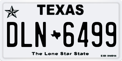 TX license plate DLN6499