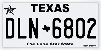 TX license plate DLN6802