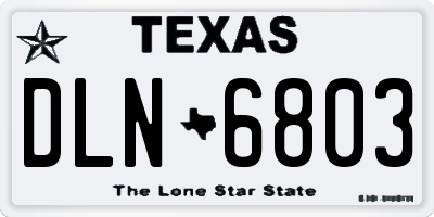 TX license plate DLN6803