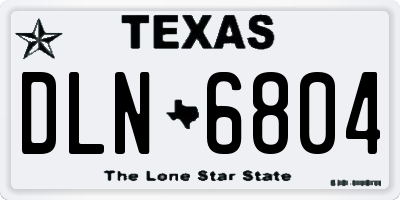 TX license plate DLN6804
