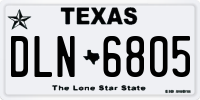 TX license plate DLN6805