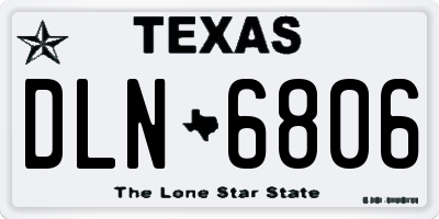 TX license plate DLN6806