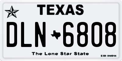 TX license plate DLN6808