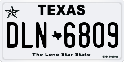 TX license plate DLN6809