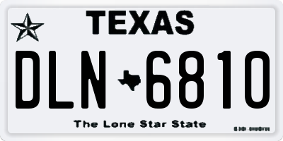 TX license plate DLN6810